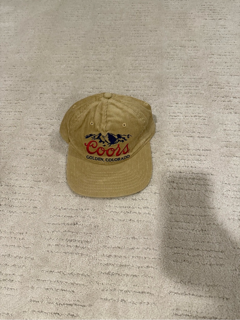 Golden Colorado Coors Corduroy Cap in Tan